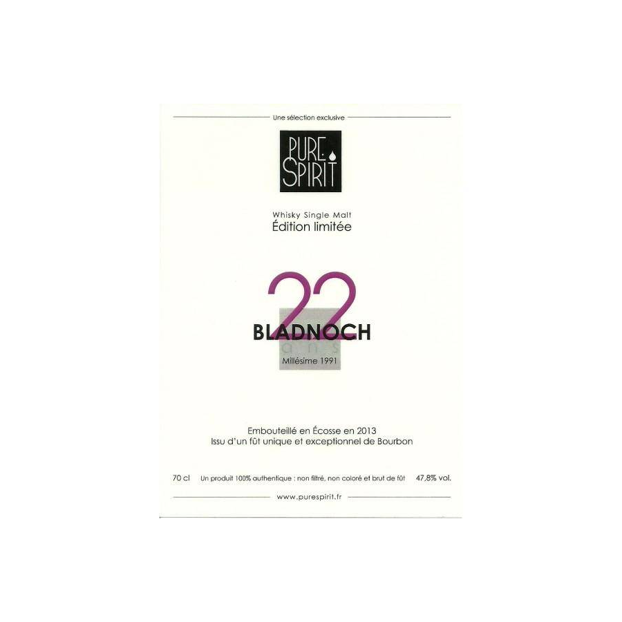 Bladnoch 1991 22 Years Single Malt Whisky 2