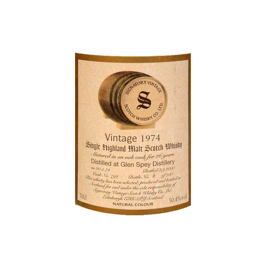 Glen Spey Vintage Collection - Dumpy 1974 26 Years Single Malt Whisky 2