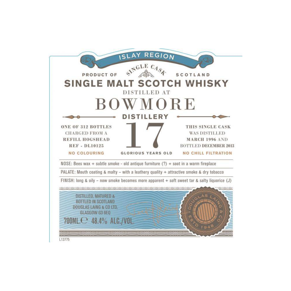 Bowmore Old Particular 1996 17 Years Single Malt Whisky 3