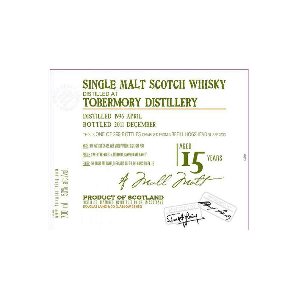 Tobermory Old Malt Cask 1996 15 Years Single Malt Whisky 2