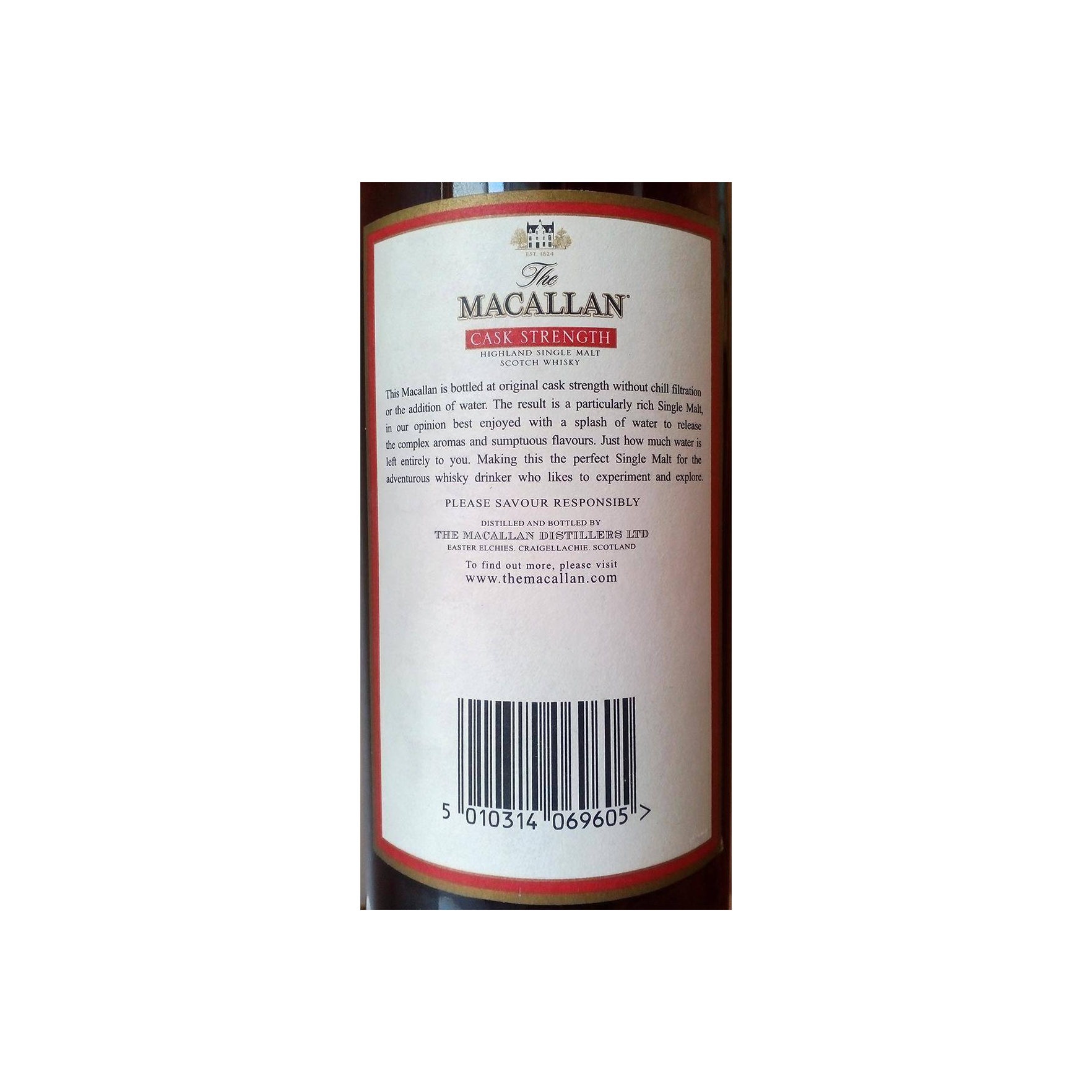 The Macallan Cask Strength Collection 10 Years Single Malt Whisky 2