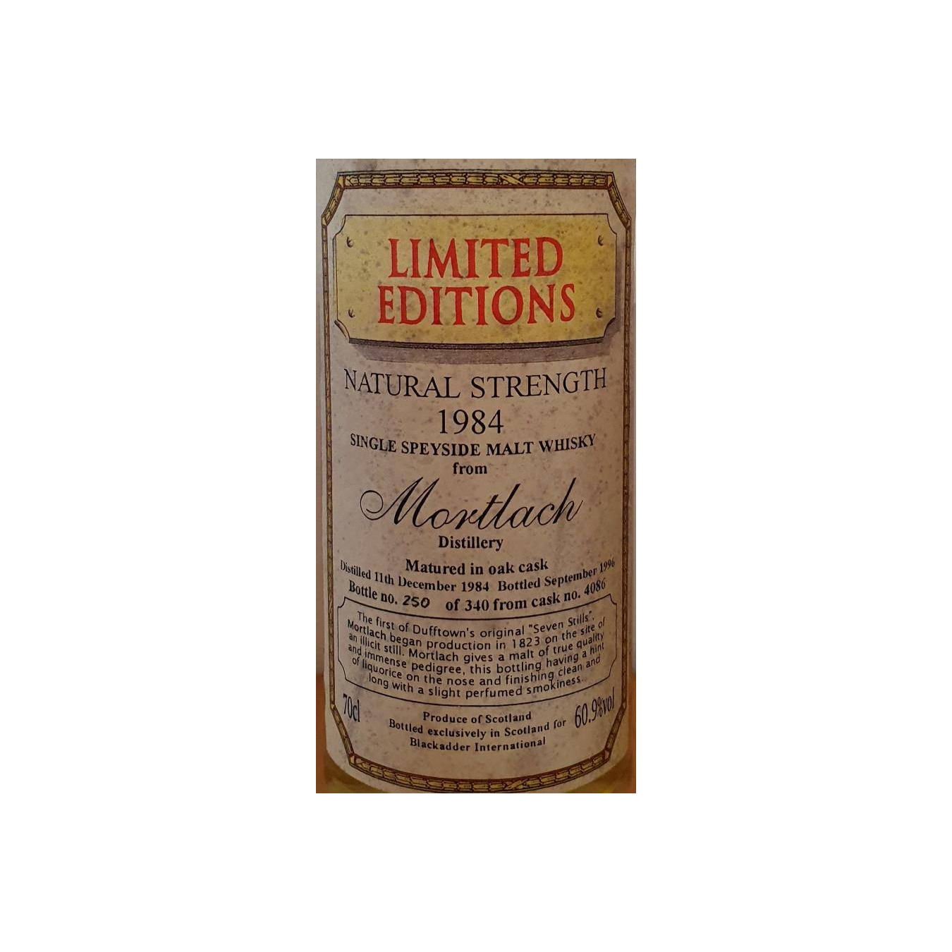 Mortlach 1984 11 Years Single Malt Whisky