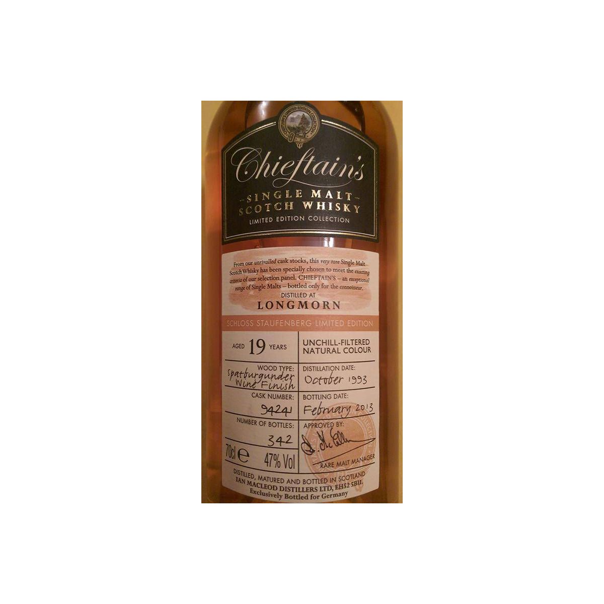 Longmorn 1993 19 Years Single Malt Whisky 2