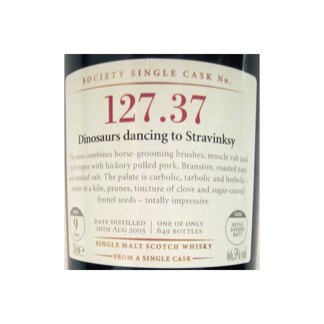 The Scotch Malt Whisky Society 2003 9 Years Single Malt Whisky 3