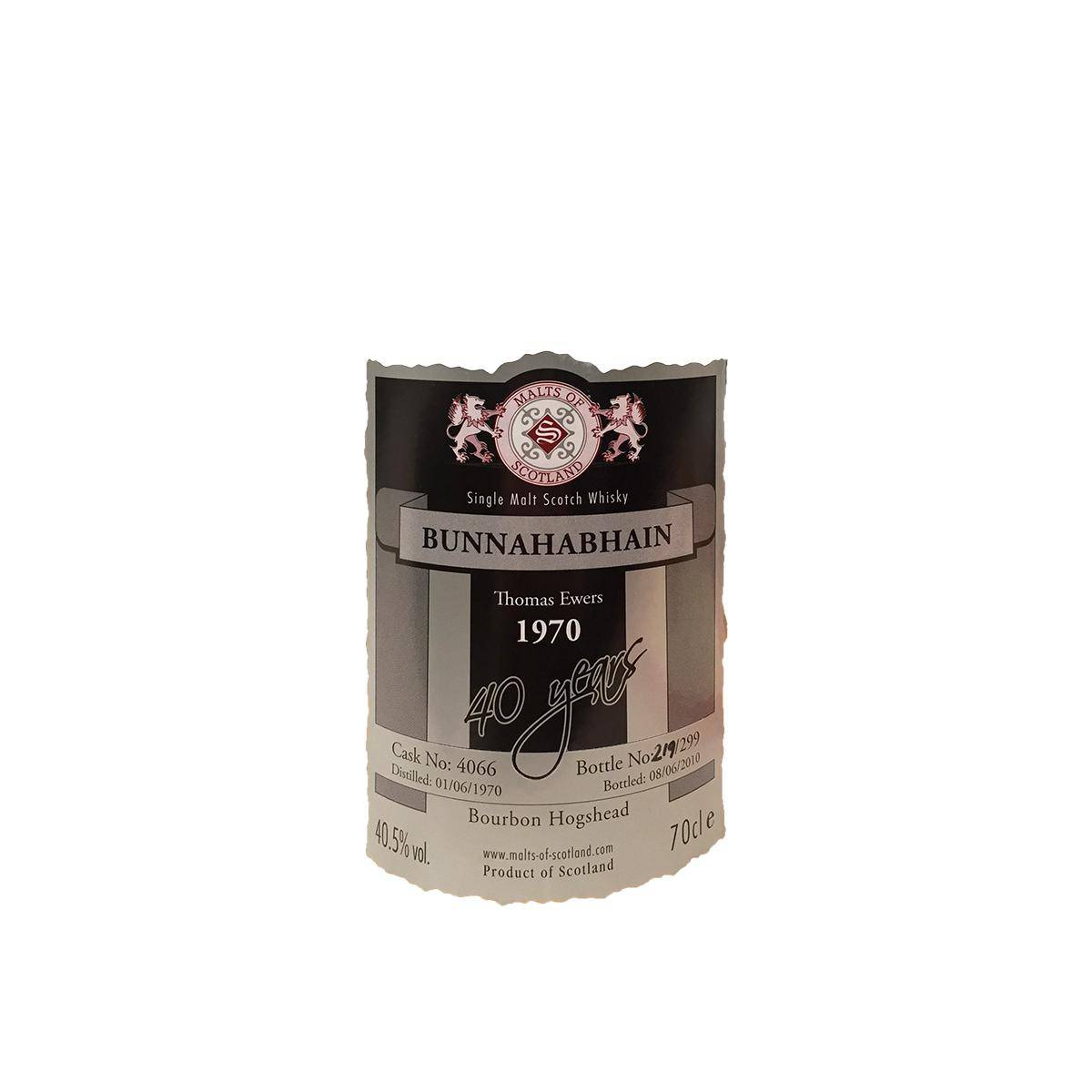 Bunnahabhain 1970 40 Years Single Malt Whisky