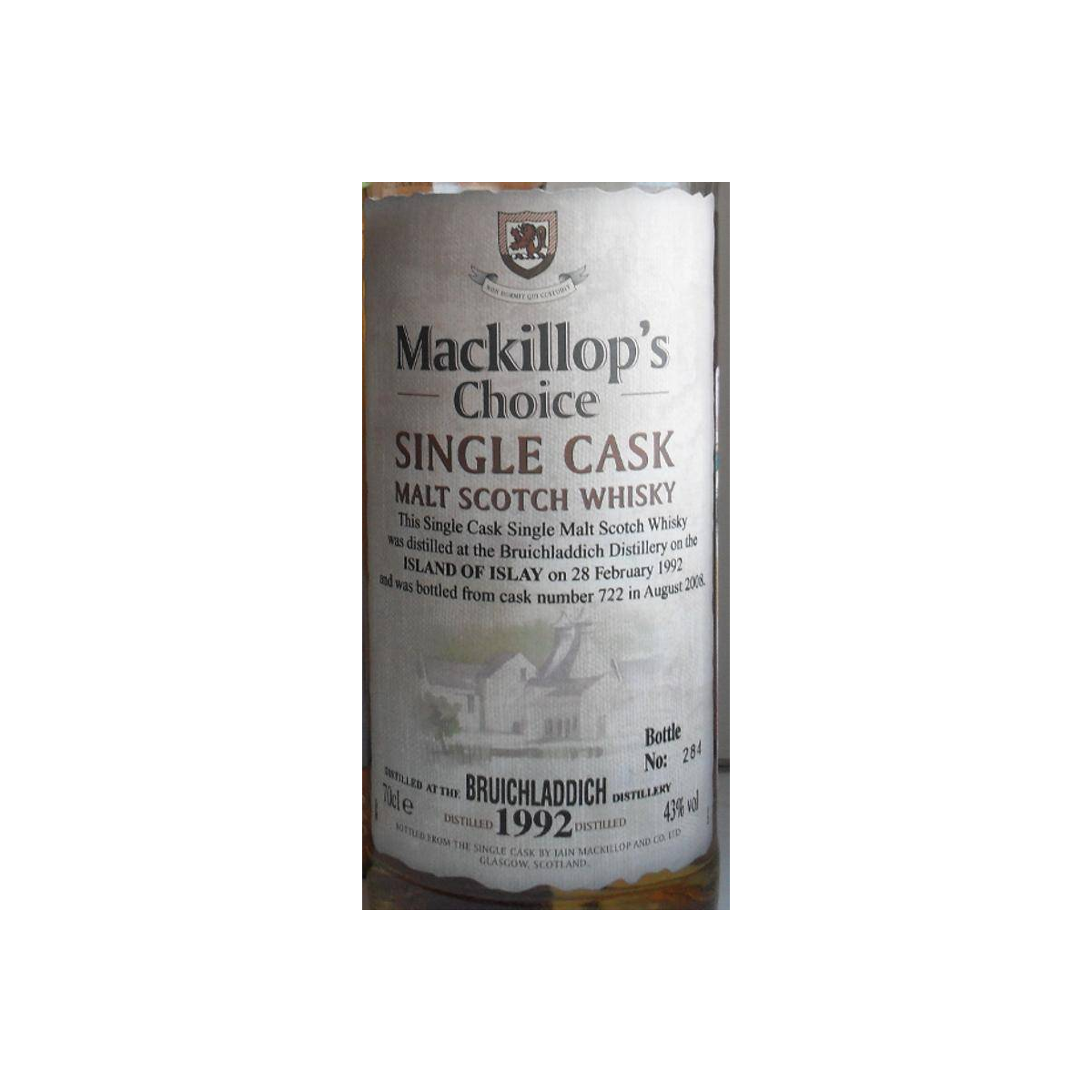 Bruichladdich Single Cask 1992 16 Years Single Malt Whisky