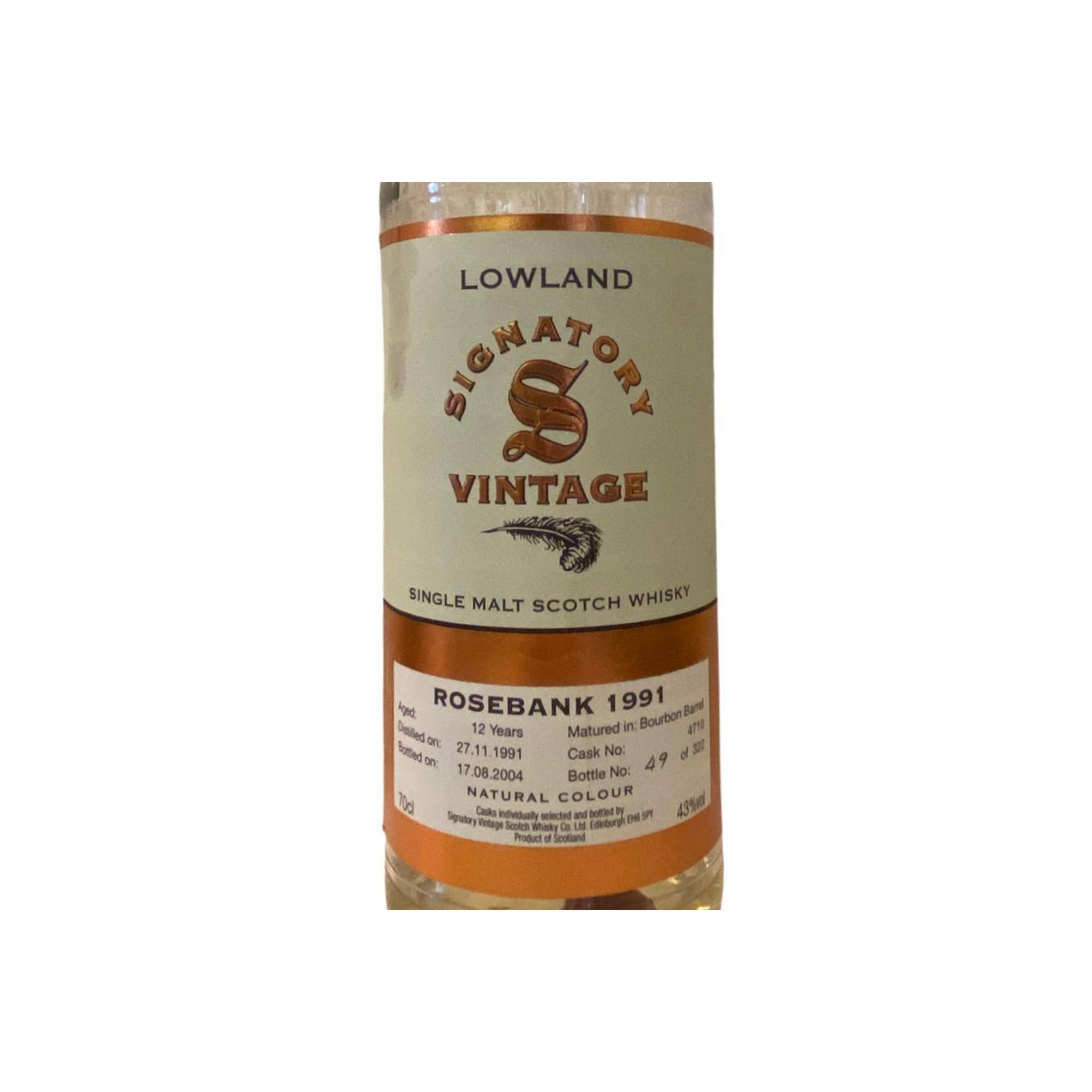 Rosebank Vintage Collection 1991 12 Years Single Malt Whisky
