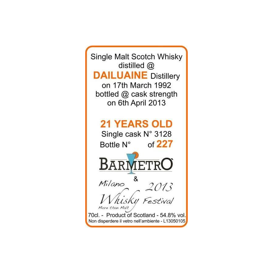 Dailuaine 1992 21 Years Single Malt Whisky 2