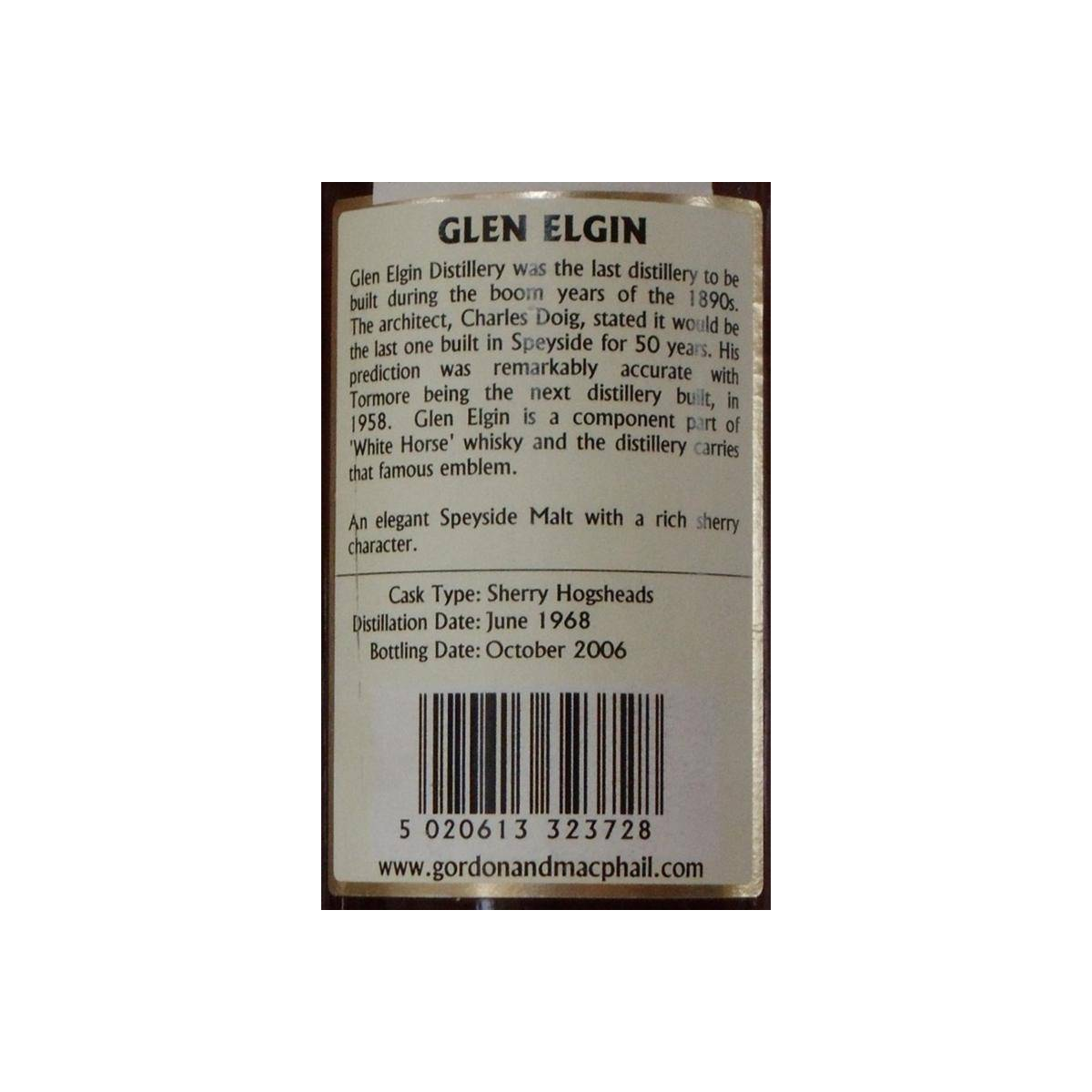 Glen Elgin Connoisseurs Choice 1968 38 Years Single Malt Whisky 2