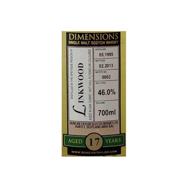 Linkwood Dimensions 1995 17 Years Single Malt Whisky 2
