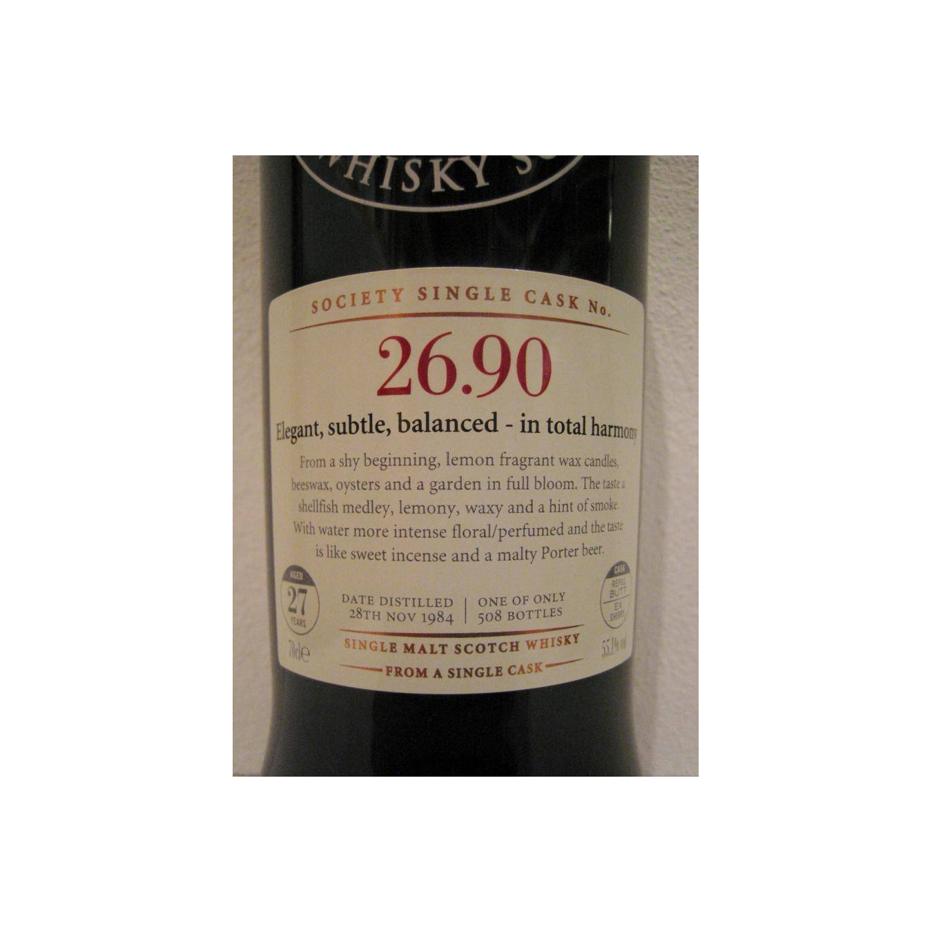 The Scotch Malt Whisky Society 1984 27 Years Single Malt Whisky 2