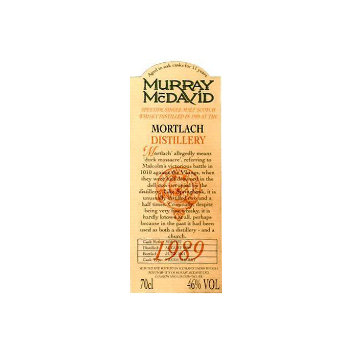 Mortlach 1989 11 Years Single Malt Whisky 3