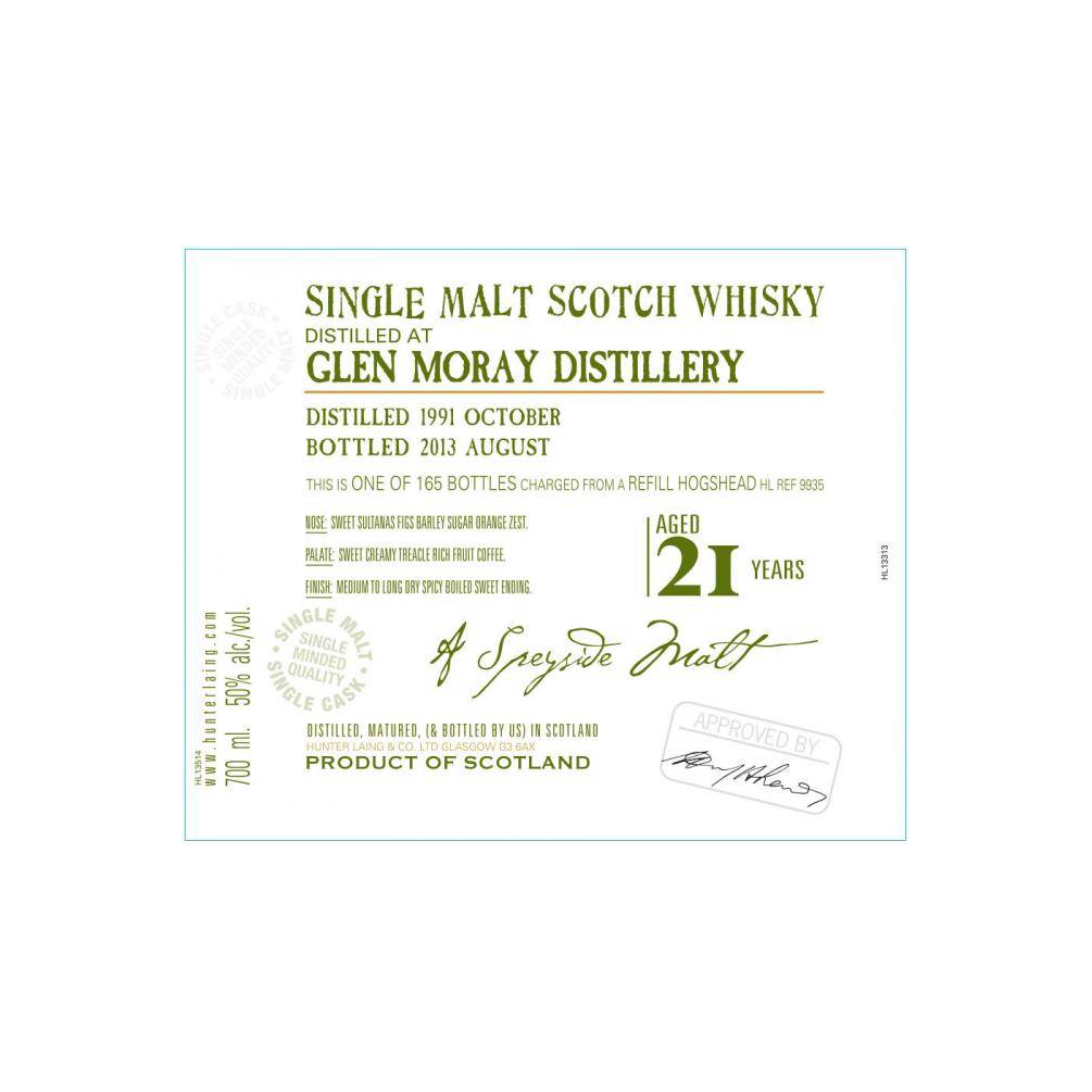 Glen Moray Old Malt Cask 1991 21 Years Single Malt Whisky