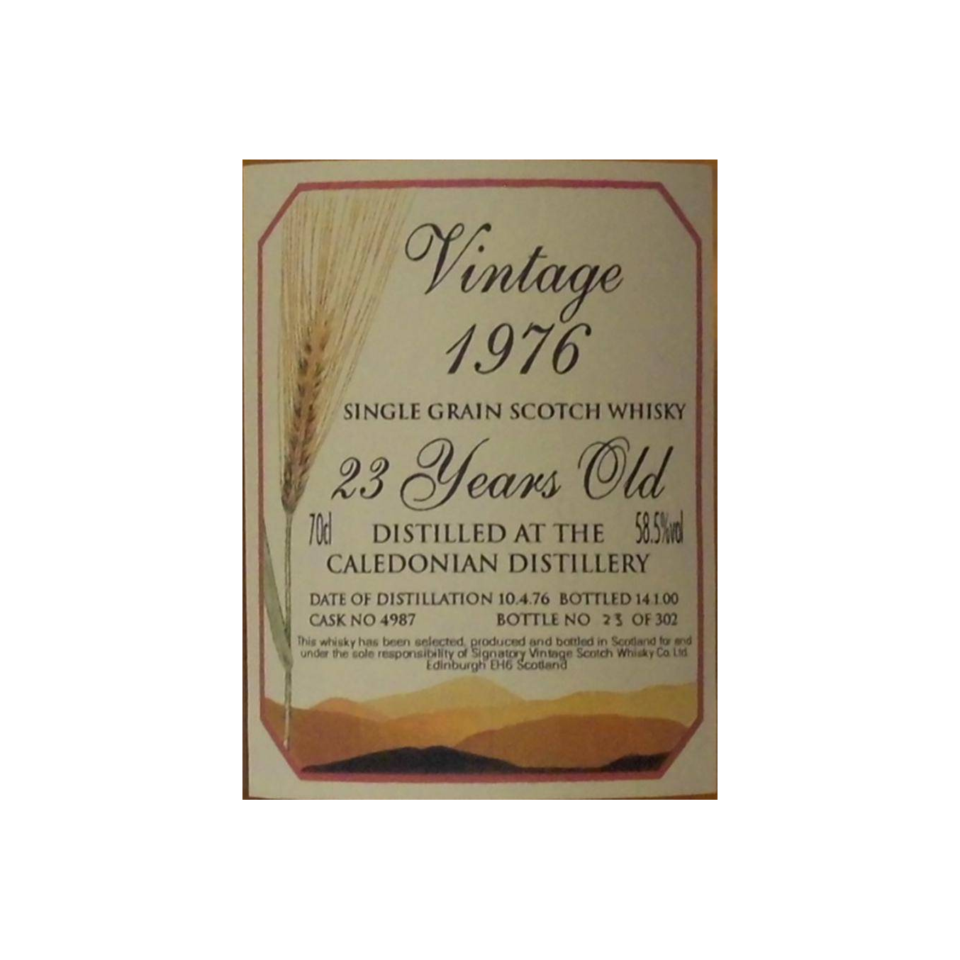 Caledonian Vintage Collection - Dumpy 1976 23 Years Single Grain Whisky 2