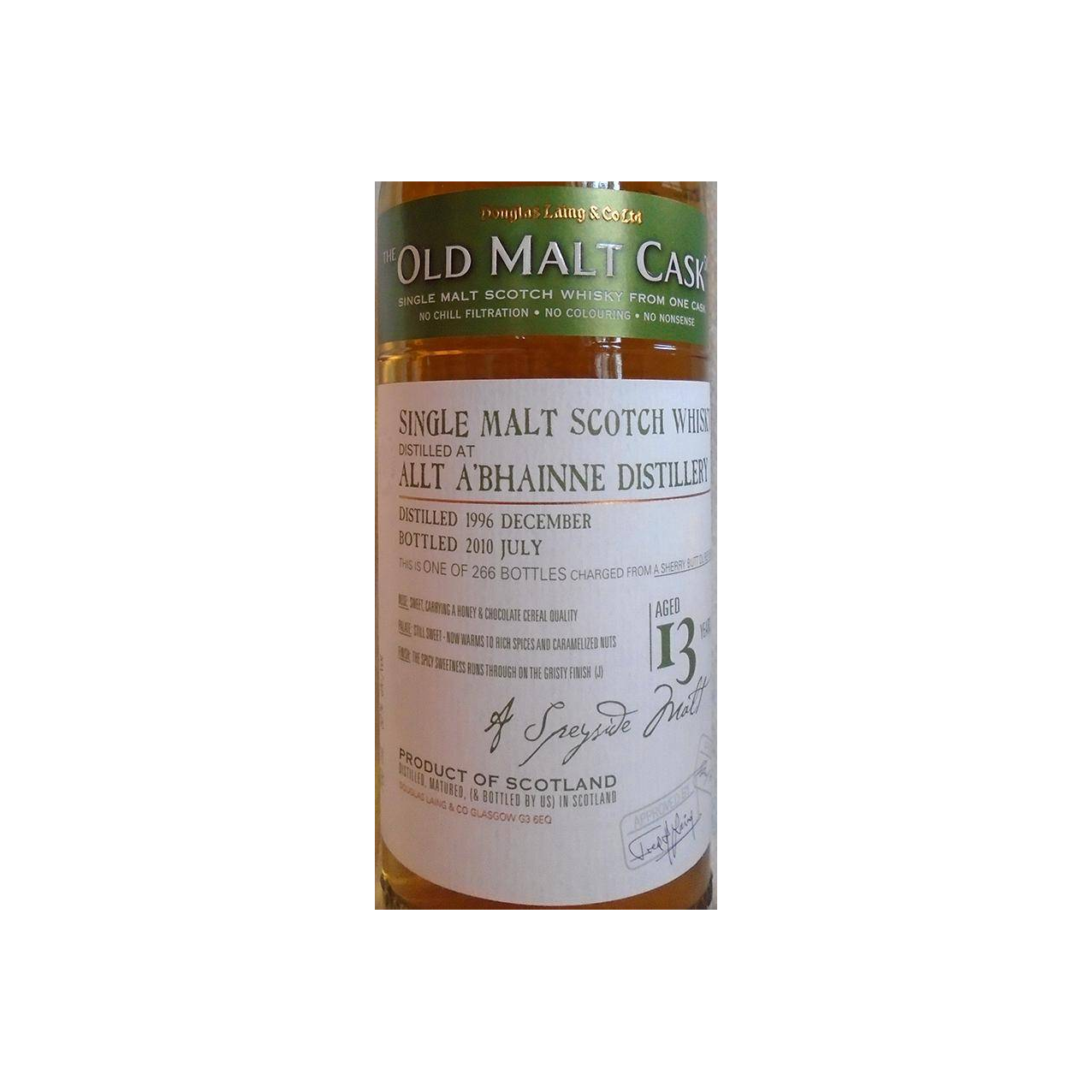 Allt-A-Bhainne Old Malt Cask 1996 13 Years Single Malt Whisky 2