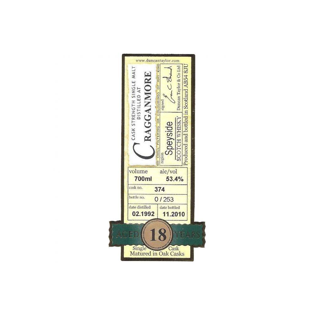 Cragganmore Rare Auld 1992 18 Years Single Malt Whisky 2