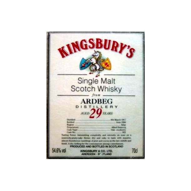 Ardbeg 1967 29 Years Single Malt Whisky 2