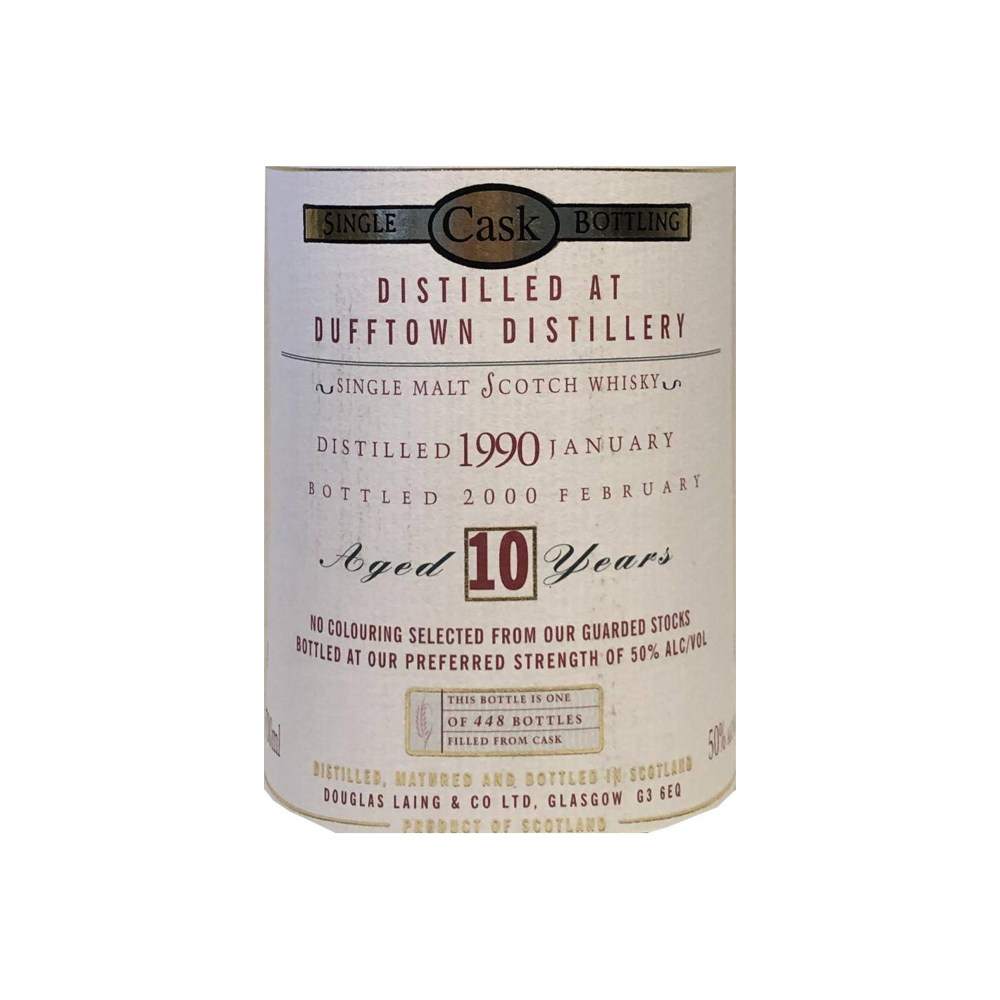 Dufftown Old Malt Cask 1990 10 Years Single Malt Whisky 3