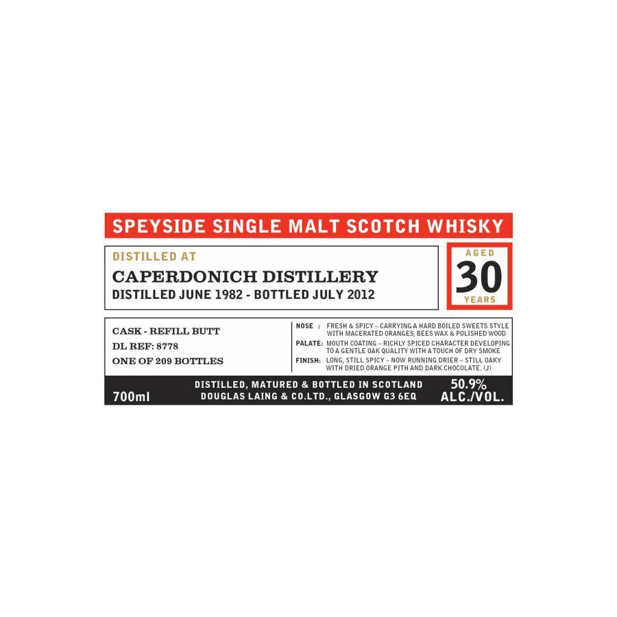 Caperdonich 1982 30 Years Single Malt Whisky 2