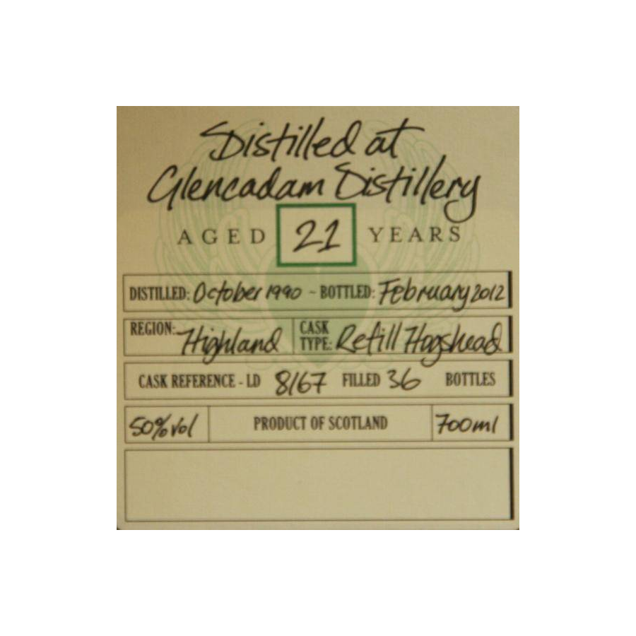 Glencadam 1990 21 Years Single Malt Whisky
