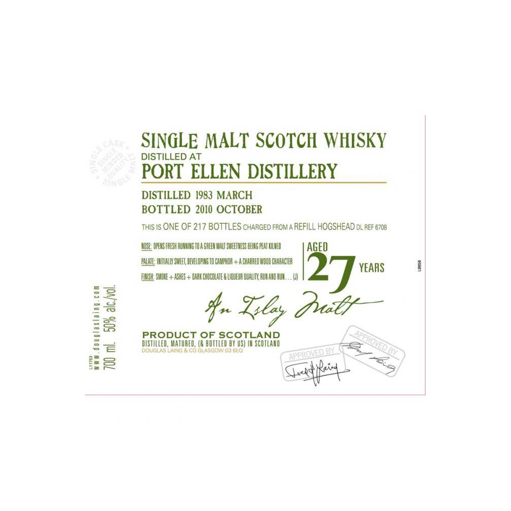 Port Ellen Old Malt Cask 1983 27 Years Single Malt Whisky 2