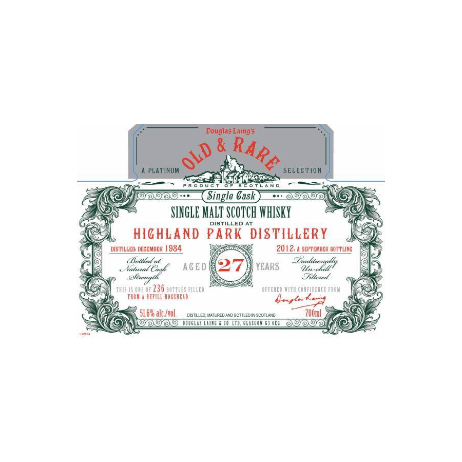Highland Park 1984 27 Years Single Malt Whisky