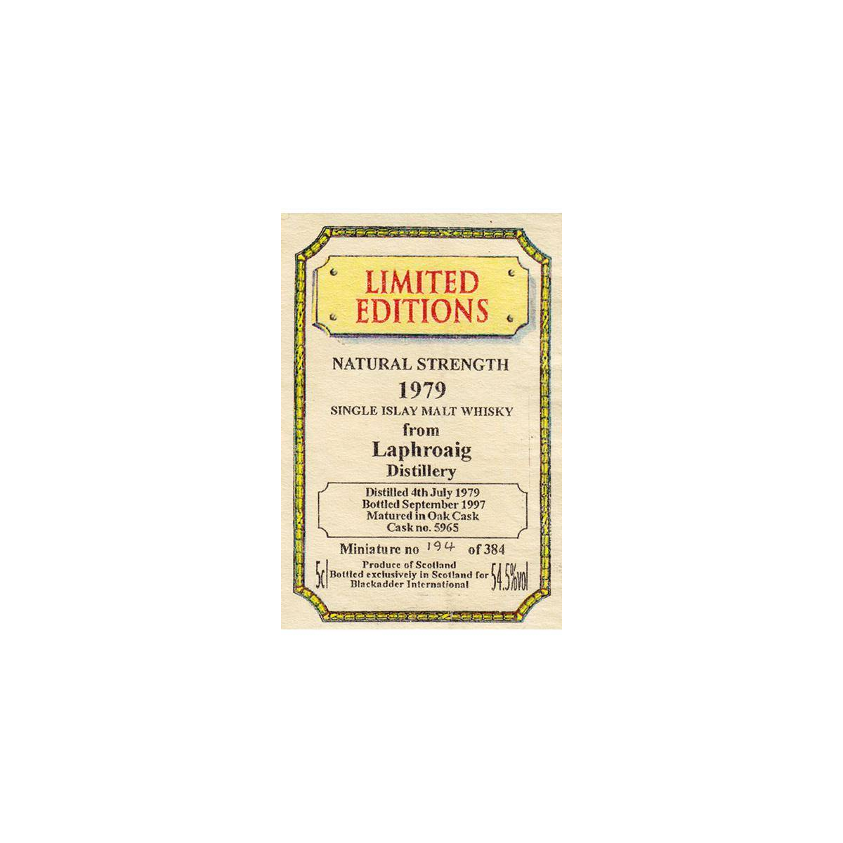 Laphroaig 1979 18 Years Single Malt Whisky