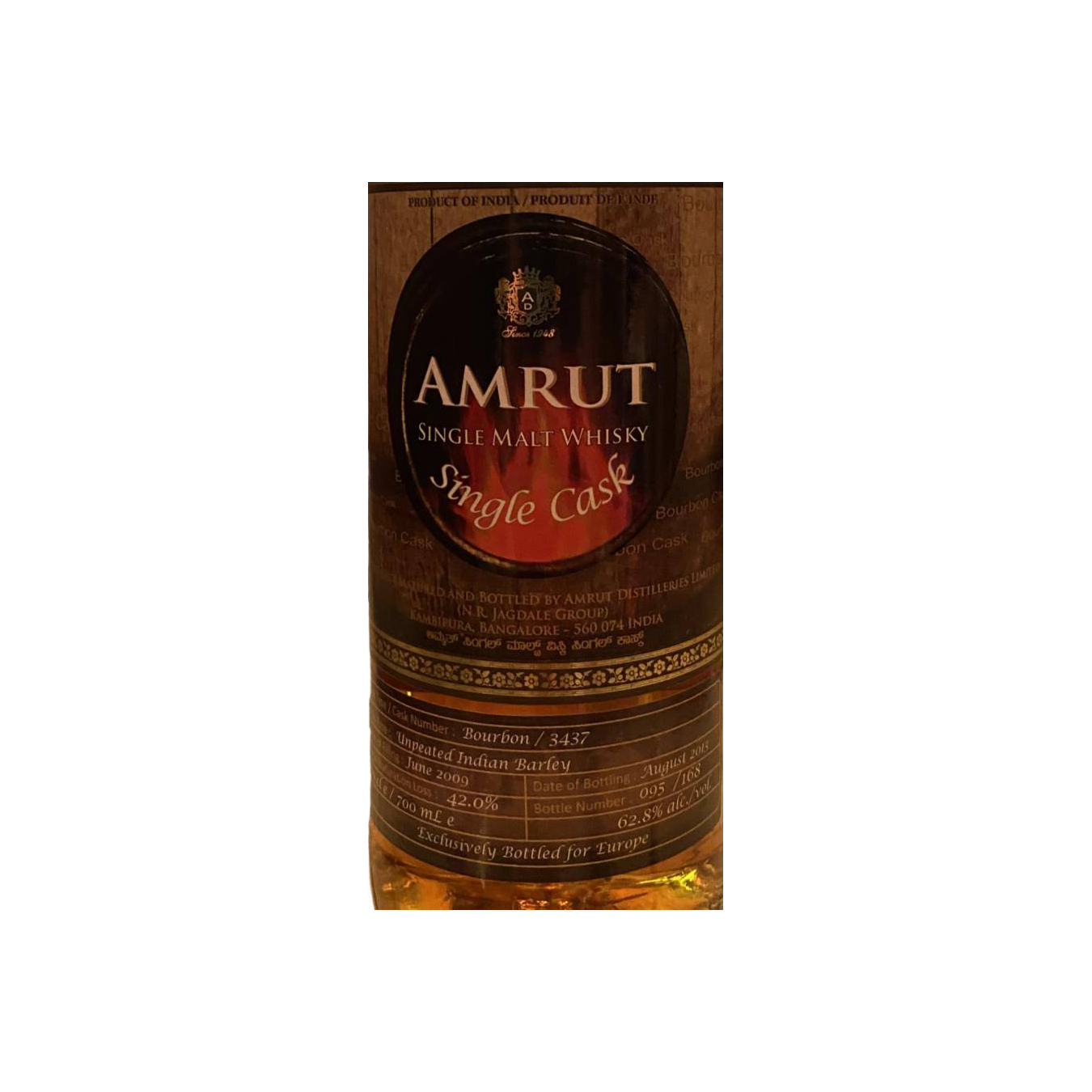 Amrut Single Cask 2009 4 Years Single Malt Whisky
