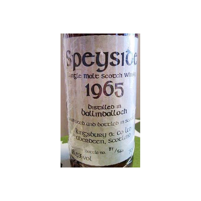 Kingsbury 1965 34 Years Single Malt Whisky