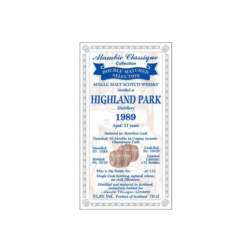 Highland Park 1989 21 Years Single Malt Whisky 2