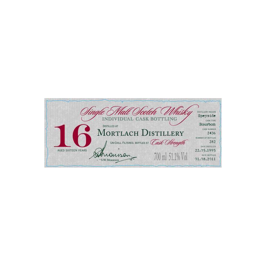 Mortlach Individual Cask Bottling 1995 16 Years Single Malt Whisky