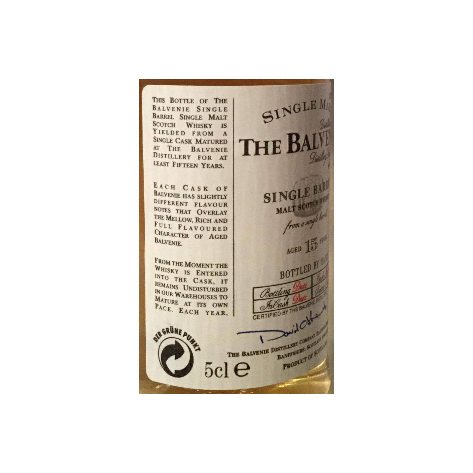 The Balvenie 15 Years Single Malt Whisky 3