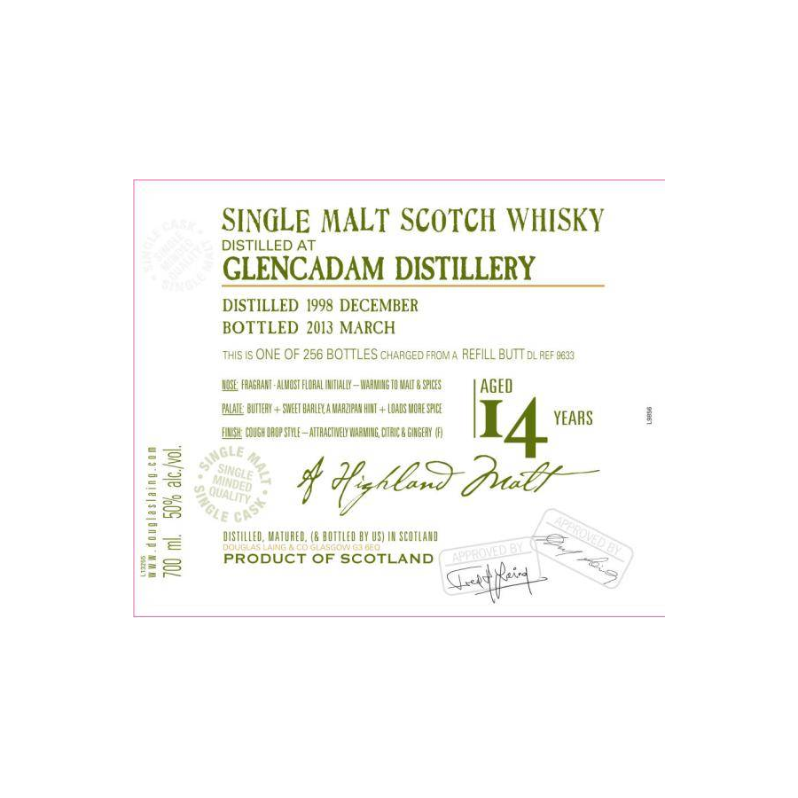 Glencadam Old Malt Cask 1998 14 Years Single Malt Whisky