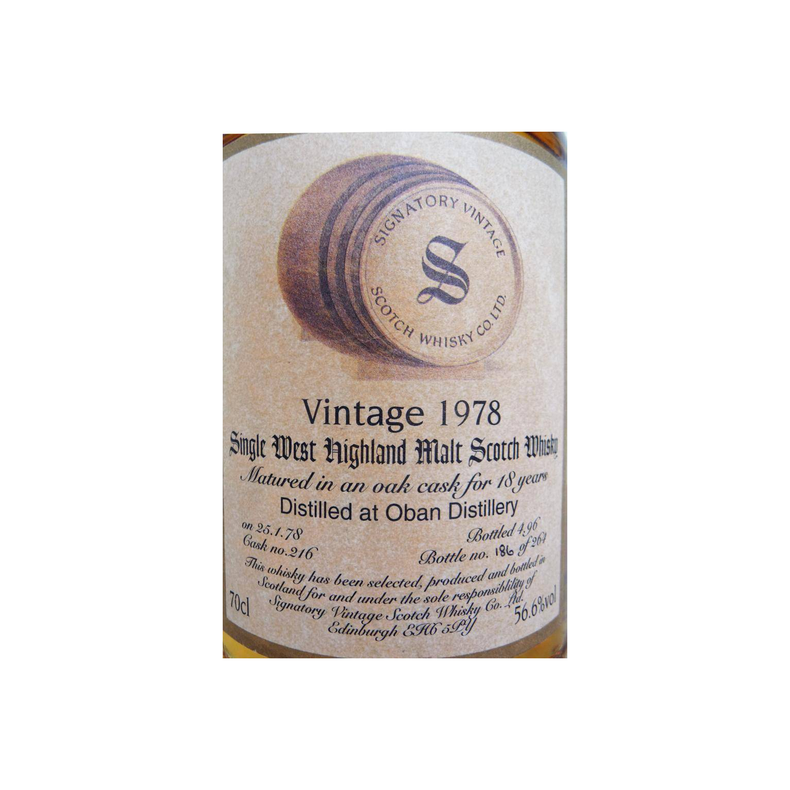 Oban Vintage Collection - Dumpy 1978 18 Years Single Malt Whisky 2
