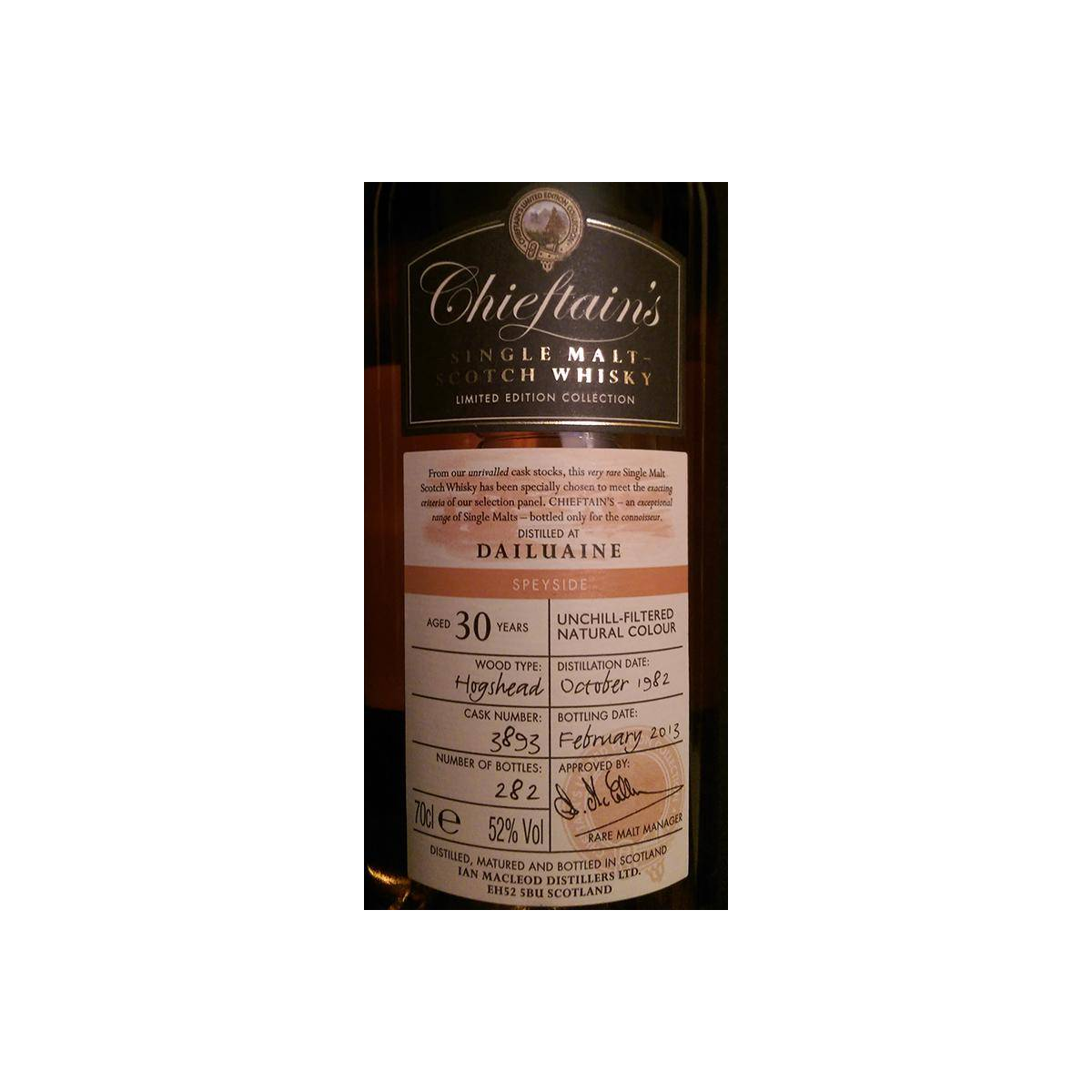 Dailuaine 1982 30 Years Single Malt Whisky