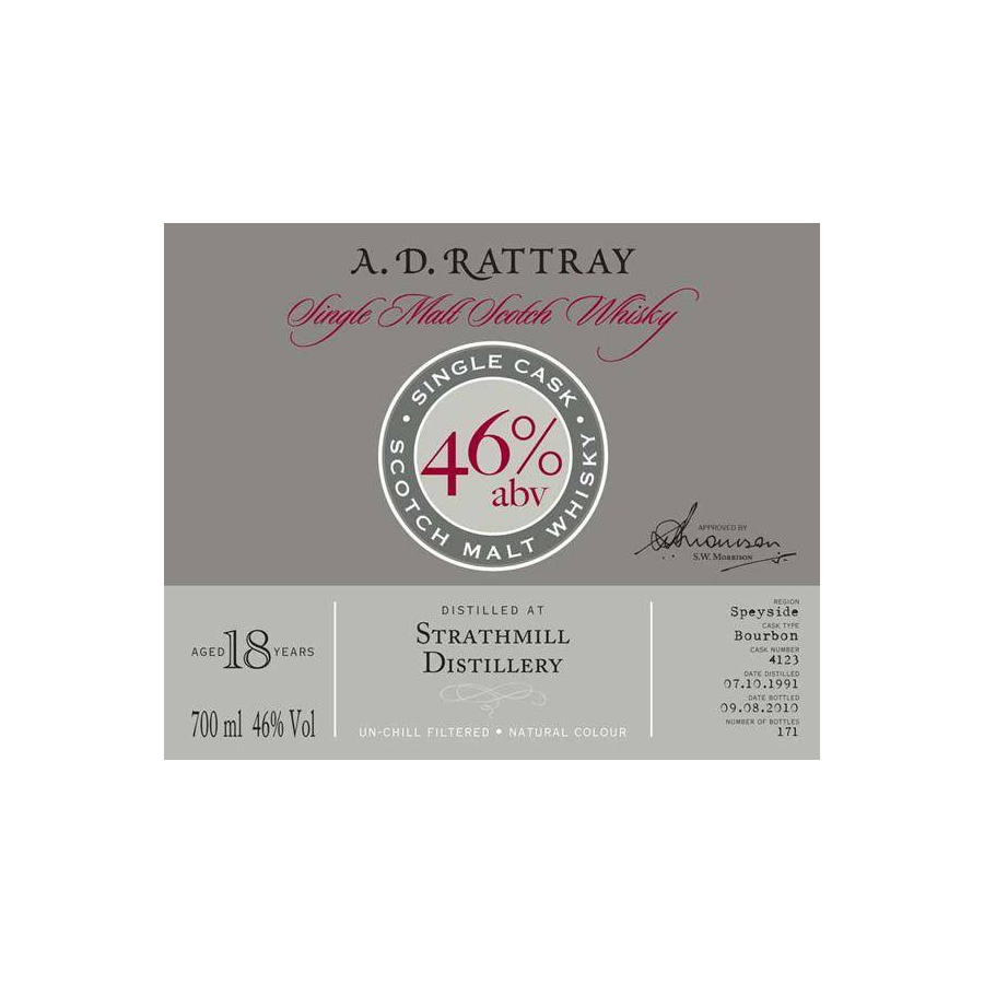 Strathmill Single Cask 1991 18 Years Single Malt Whisky