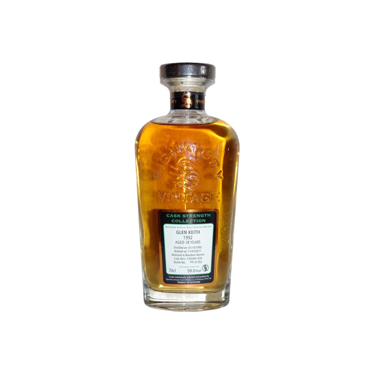 Glen Keith Cask Strength Collection 1992 18 Years Single Malt Whisky