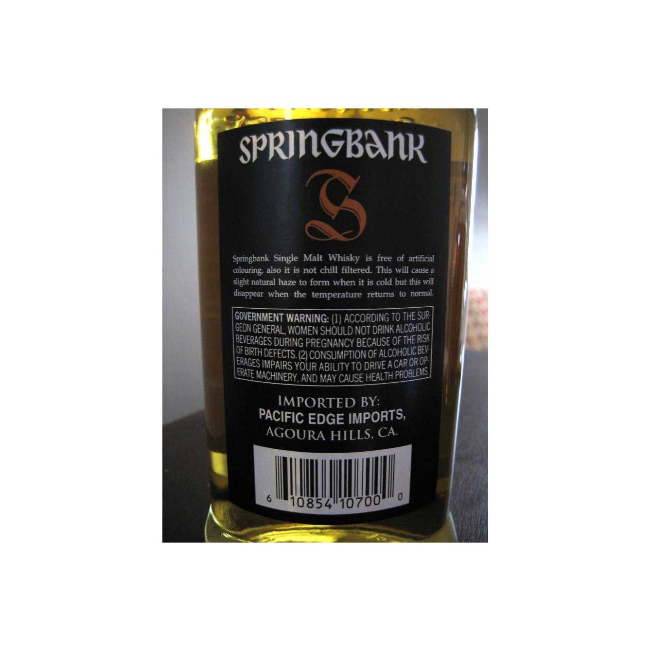 Springbank 10 Years Single Malt Whisky 2