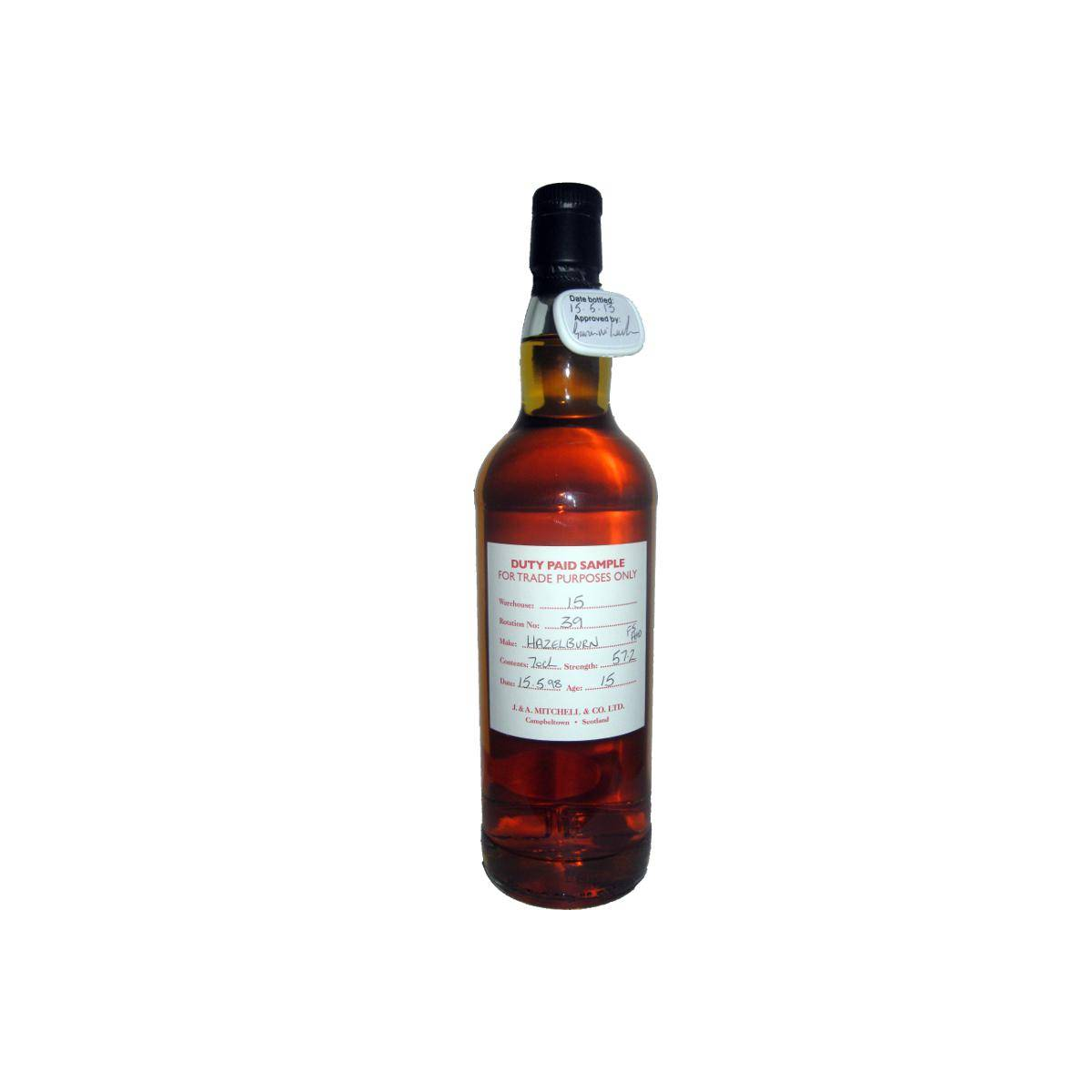 Hazelburn Duty Paid Sample - For Trade Purposes Only 1998 15 Years Single Malt Whisky