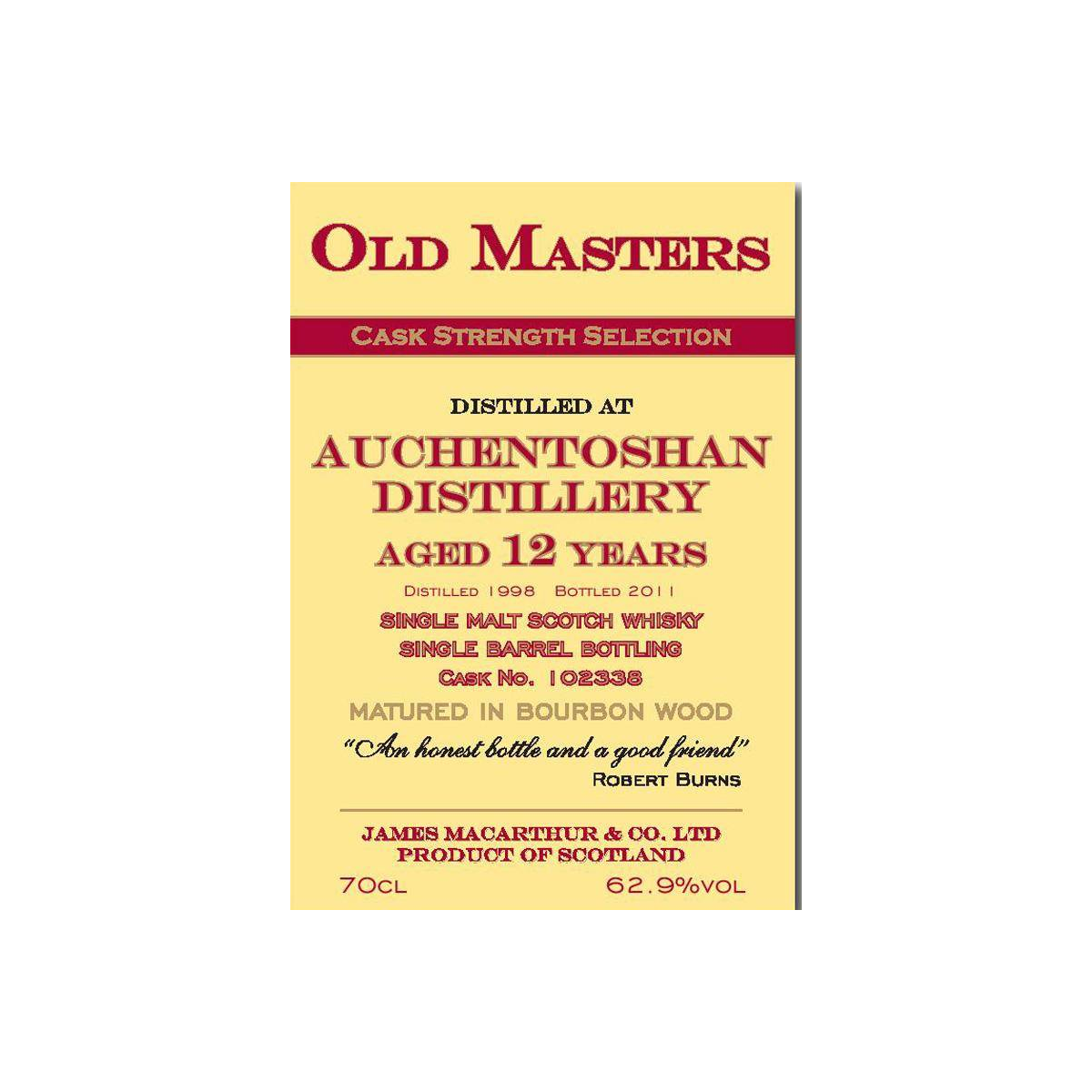 Auchentoshan 1998 12 Years Single Malt Whisky 2