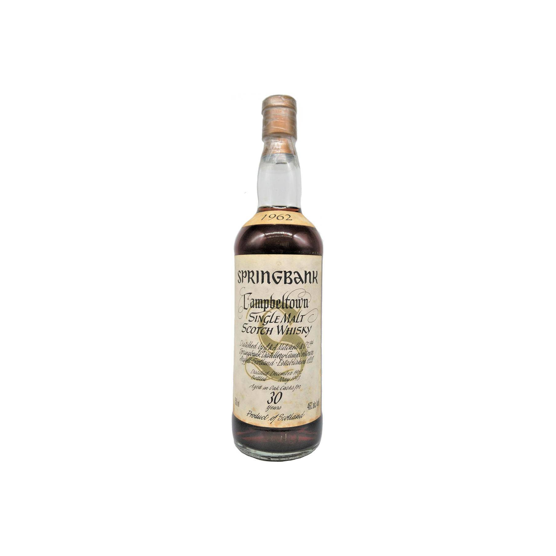 Springbank 1962 30 Years Single Malt Whisky