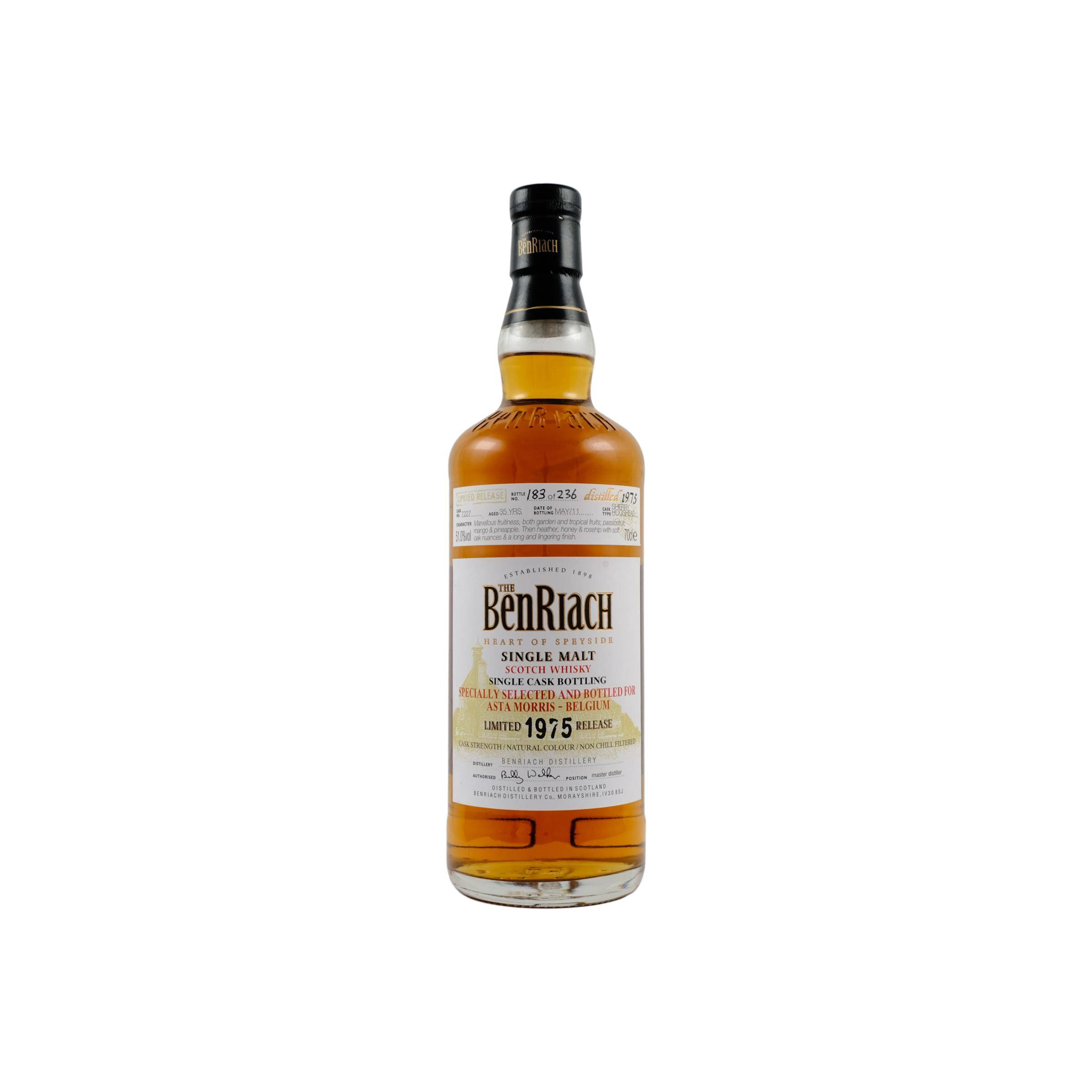 BenRiach Individual Cask Bottling 1975 35 Years Single Malt Whisky