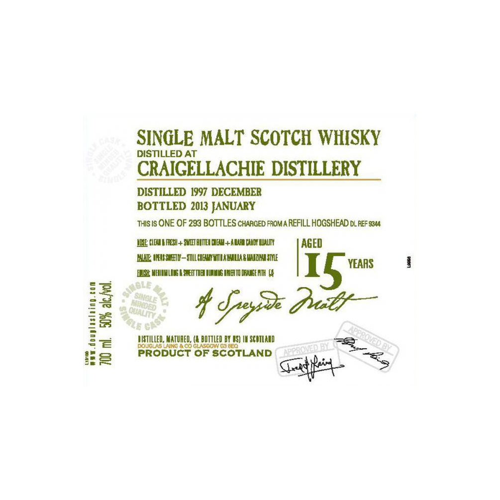 Craigellachie Old Malt Cask 1997 15 Years Single Malt Whisky 2