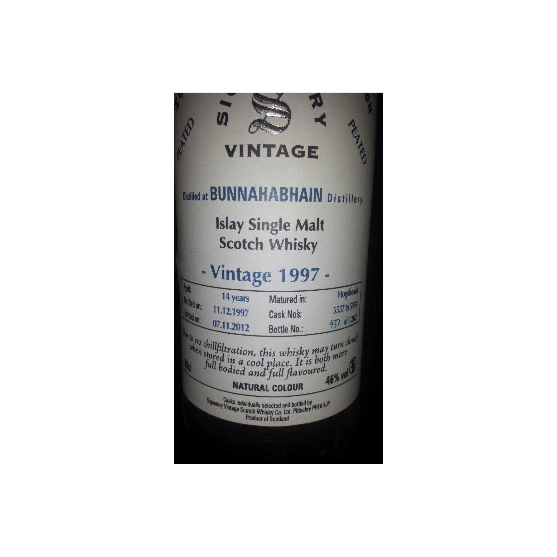 Bunnahabhain The Un-Chillfiltered Collection 1997 14 Years Single Malt Whisky