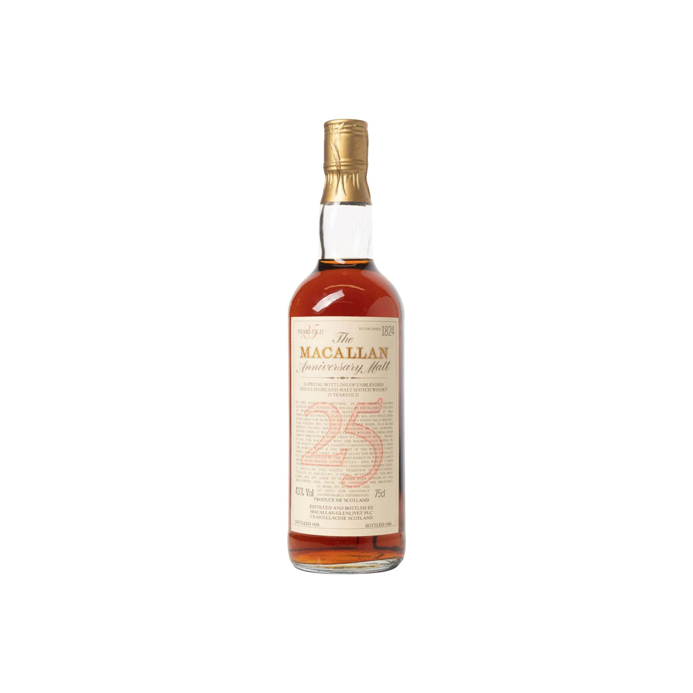 The Macallan 1958 25 Years Single Malt Whisky