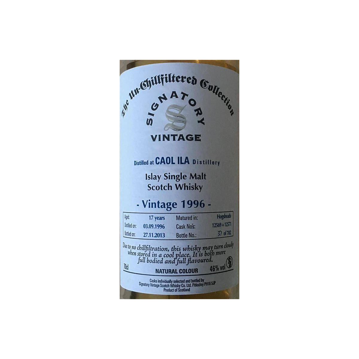 Caol Ila The Un-Chillfiltered Collection 1996 17 Years Single Malt Whisky