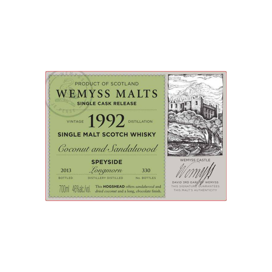 Longmorn 1992 21 Years Single Malt Whisky