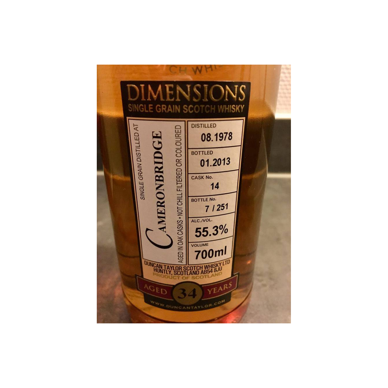 Cameronbridge Dimensions 1978 34 Years Single Grain Whisky 2