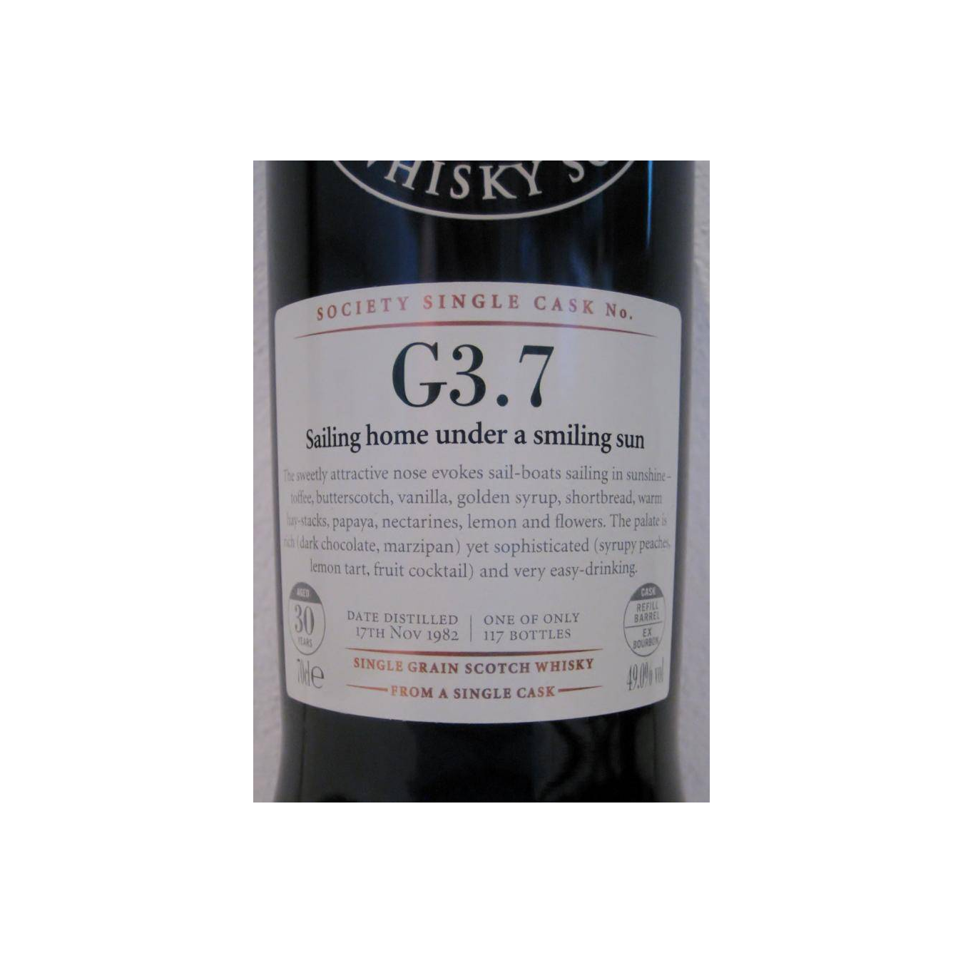 The Scotch Malt Whisky Society 1982 30 Years Single Grain Whisky 2
