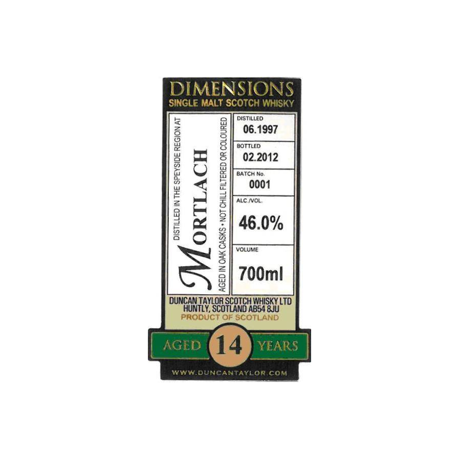 Mortlach Dimensions 1997 14 Years Single Malt Whisky 2